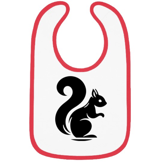 Elegant Squirrel Silhouette: Nature in Shadow Art Bibs