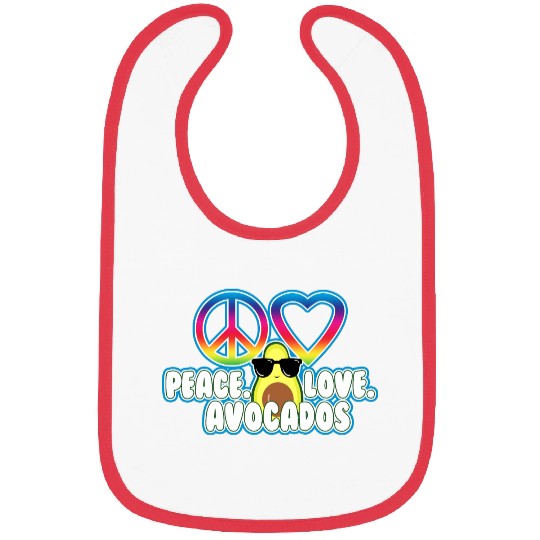 PEACE LOVE AVOCADO Bibs