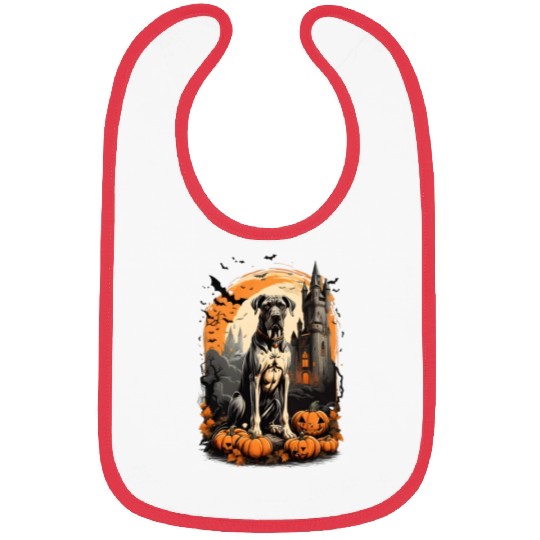A Great Dane Halloween Adventure Bibs