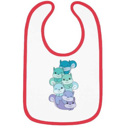 Neptunic Flag Pride Lgbtq Cute Squirrel Pile Bibs