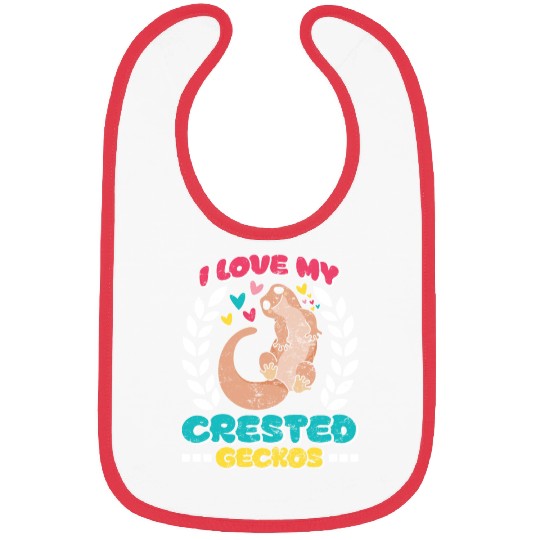 Reptile Lover Lizard Collector Crestie Crested Bibs