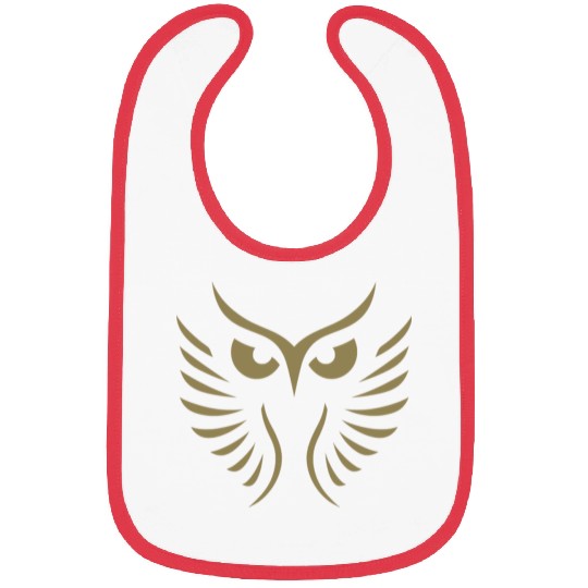 Modern Owl: Abstract, Minimalistic Artistry Bibs