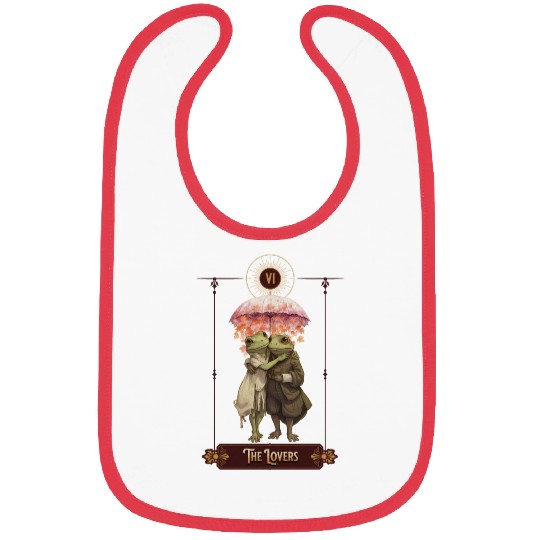 "The Lovers" Frog Tarot Card Bibs
