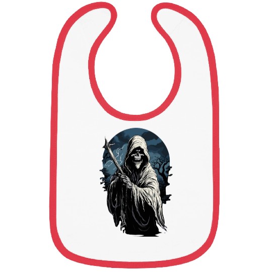 Spooky Halloween Grim Reaper Bibs