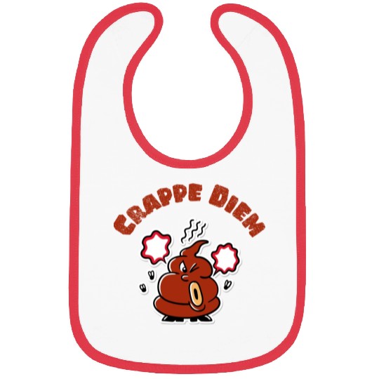 Crappe Diem Funny Carpe Diem Poop Bibs