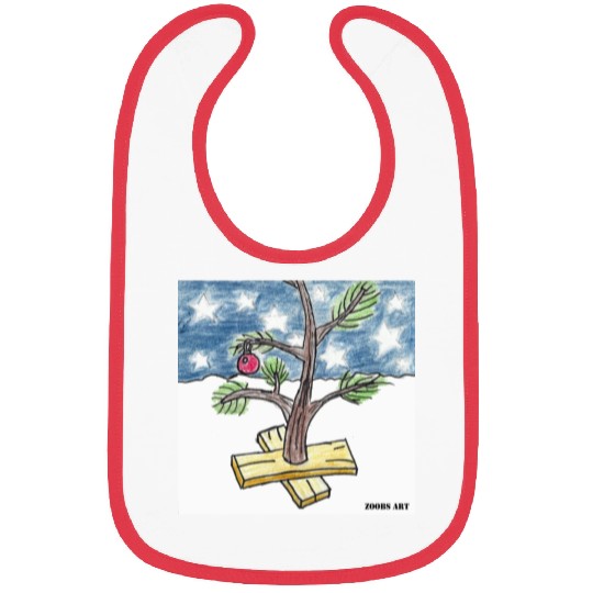 Christmas Holiday Cartoon Christmas Tree Bibs