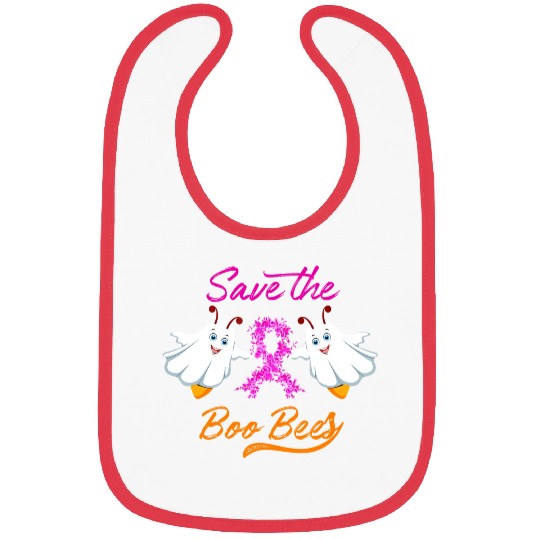 Breast Cancer Halloween Save The Boo Bees Bibs