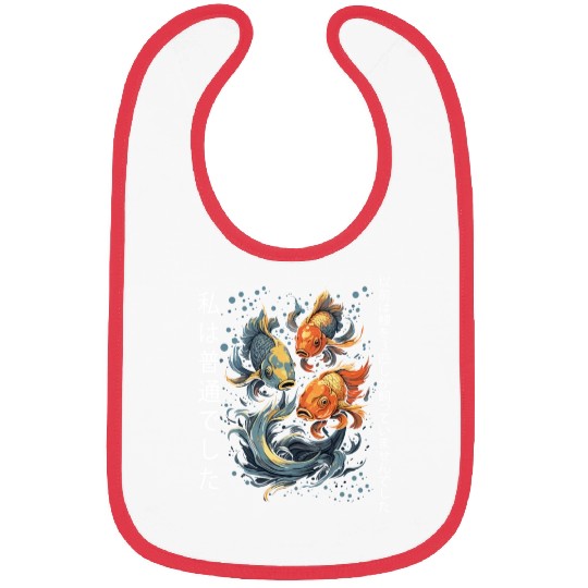 Koi Fish Koi Carp Japanese Koi Garden-Pond funny Bibs