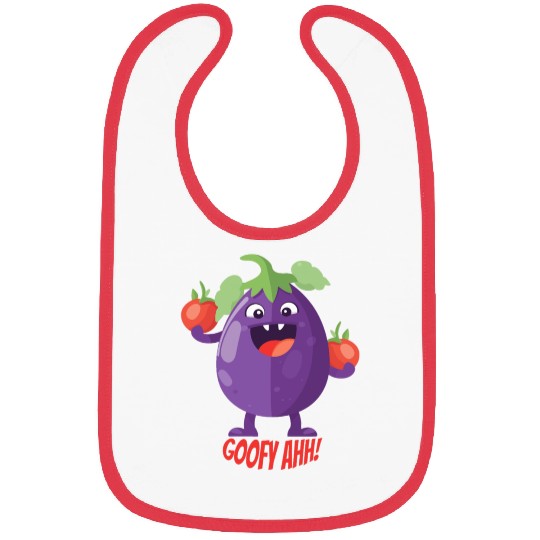 Eggplant Tomato Party Goofy Ahh Bibs