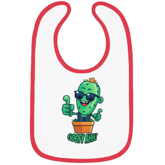 Fun Cactus Character Goofy Ahh Bibs