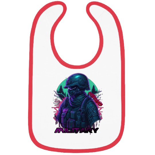 A neon Veterans Day vector Bibs