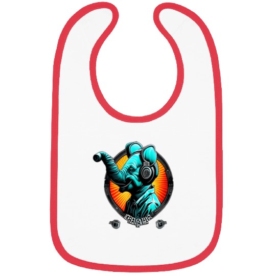 Colorful elephant face Bibs