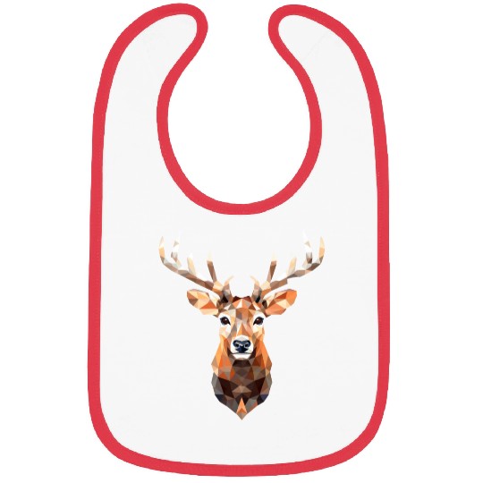 Polygon Reindeer: Modern Design Meets Nature! Bibs