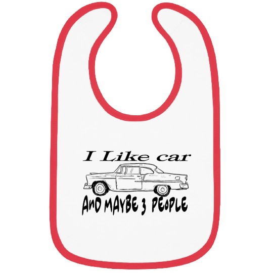 I Like car and Maybe 3 People Bibs