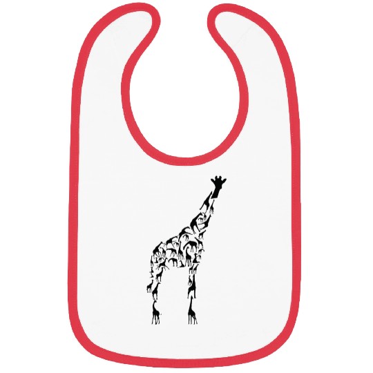 Giraffe Wildlife Africa Giraffes Silhouette Bibs