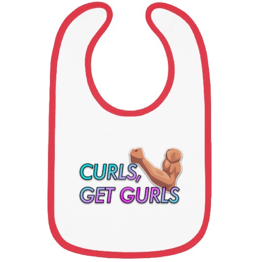 CURLS GET GURLS GYM MUSCLE Bibs