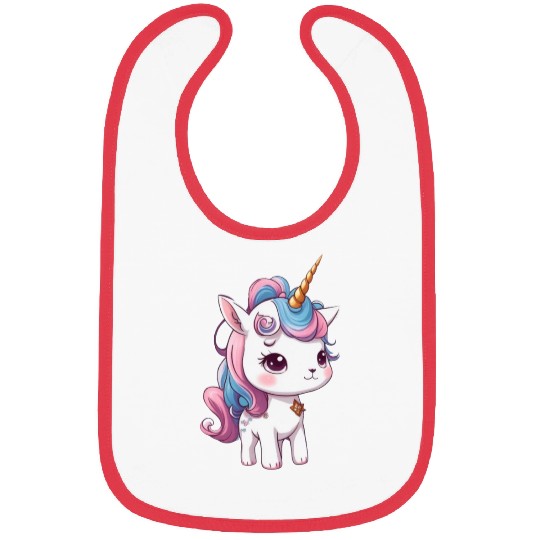 Rainbow unicorn 3 Bibs