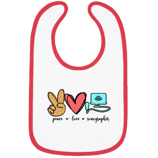 Peace love sonographer Bibs