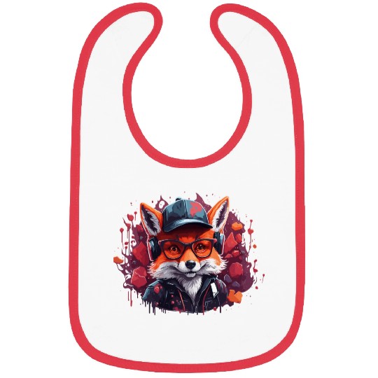 wolf animal art I cool cute wolf Bibs