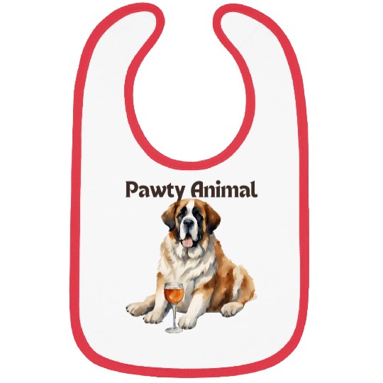 Saint Bernard Dog Pawty Animal Bibs