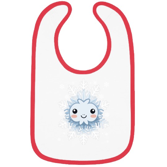 Cute Funny Snowflake Snow Winter Kawaii Gift Bibs