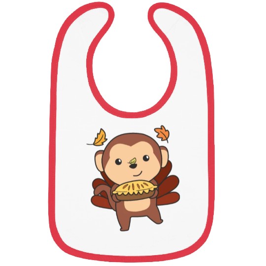Thanksgiving Day Outfits Turkey Monkey With Pie Bibs