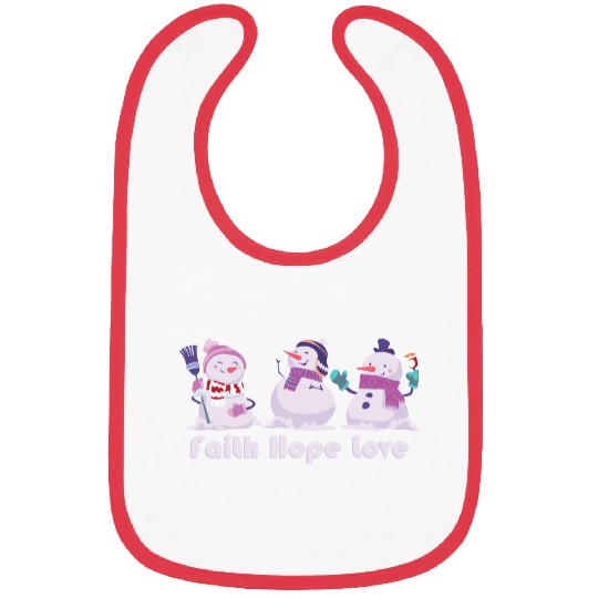 Faith Hope Love Religious Family Christmas Bibs
