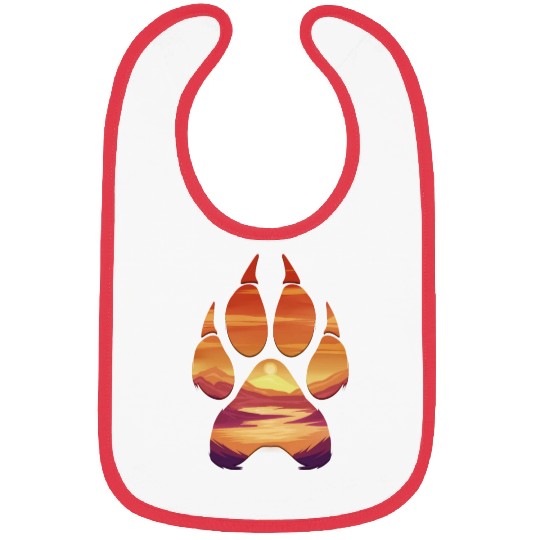 Wolf paw mountains gift for hikers club Bibs