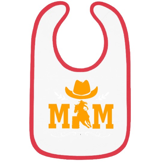 Mothers Day Cowgirl Horse Barrel Racing Mom Bibs