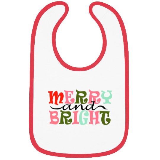 Merry and Bright Christmas Bibs