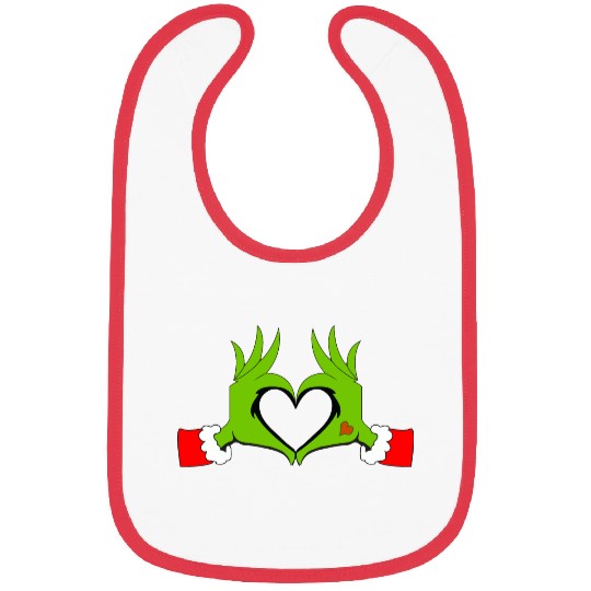 Heart Hands Graphic Christmas Bibs