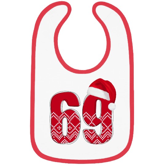 Age 69 Years Old - Christmas number Sixty Nine Bibs