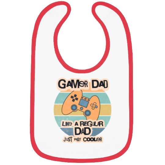 Cool Retro Gamer Dad Bibs