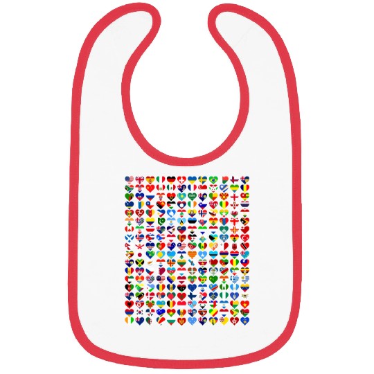 International Flags of the Countries of the World Bibs