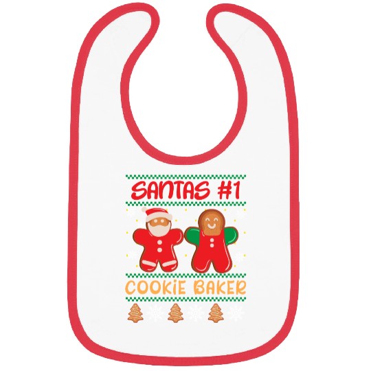 Santa's Number 1 Cookie Baker Christmas Baking Bibs