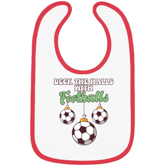 Football Player Coach Christmas Balls Deck The Bibs
