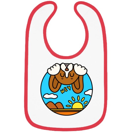 Funny playful cartoon beagle Bibs