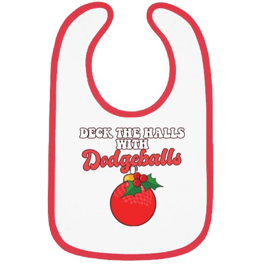 Dodgeball Player Coach Christmas Balls Deck The Bibs