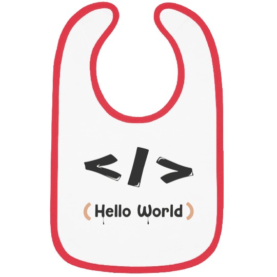 hello world black Bibs