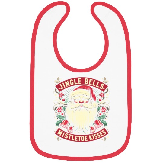 Jingle Bells Mistletoe Kisses Bibs