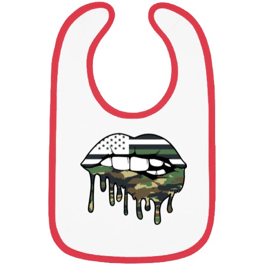 US Military Dripping Lip Biting Bullet Army First Bibs