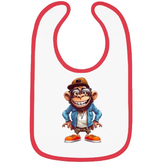 Street Art Monkey Urban Rap Street Monkey Bibs