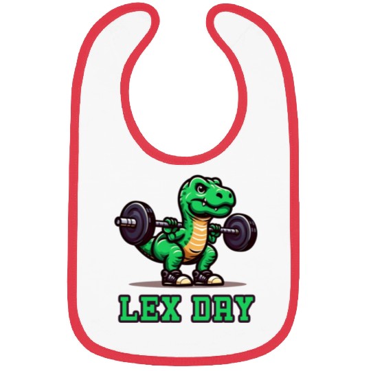 Legs day funny gym dino Bibs