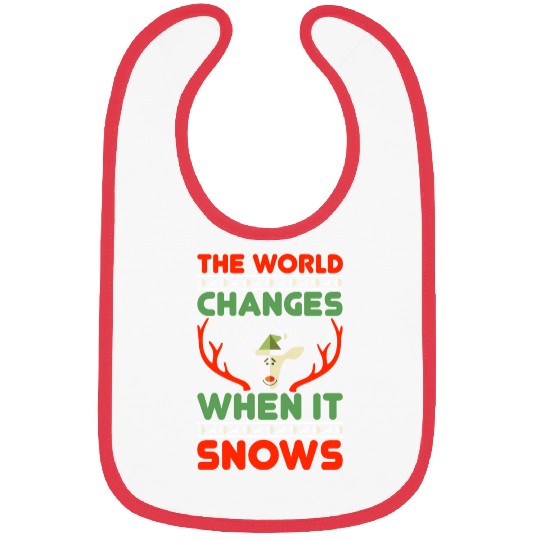 The world changes when it snows Bibs