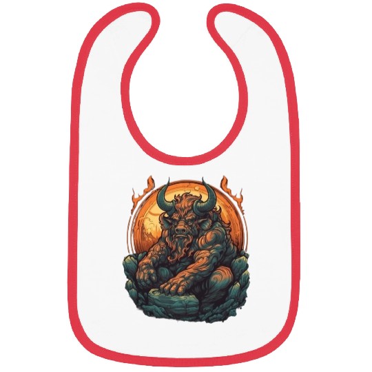 A mythical creature Minotaur Bibs