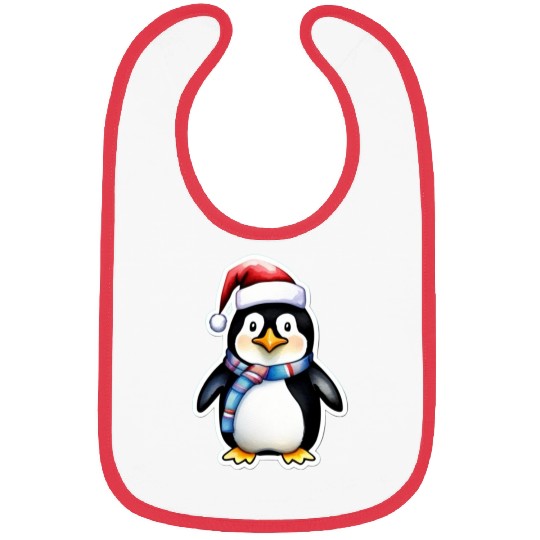 Christmas penguin Bibs