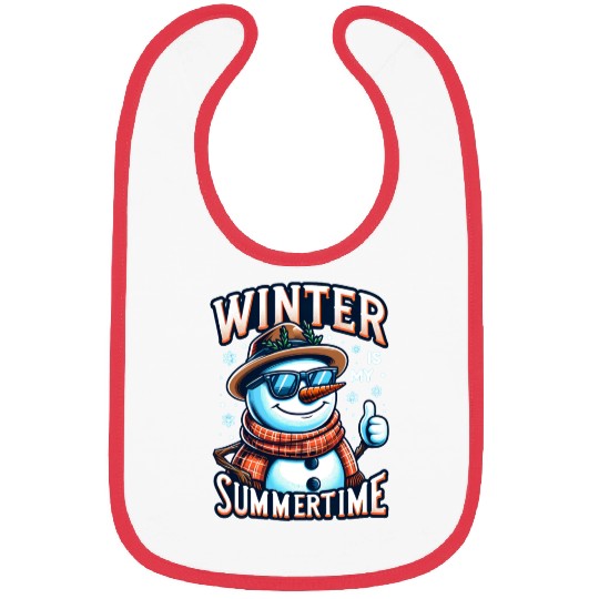 Snowman Rocking Sunglasses Bibs