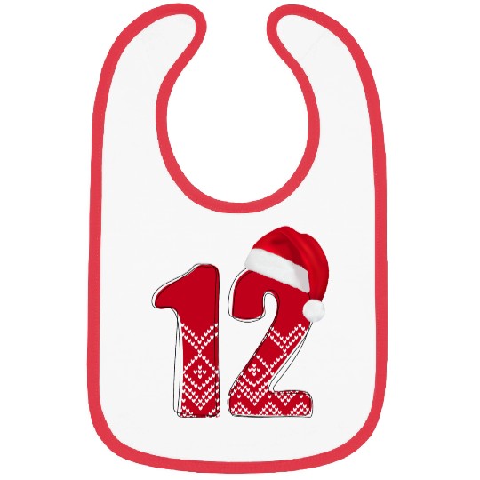 12th Wedding Anniversary Gifts - Number Twelve Bibs