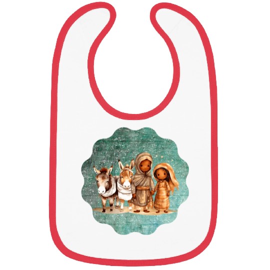 Christmas Nativity Scene Shepherds and Sheep Bibs
