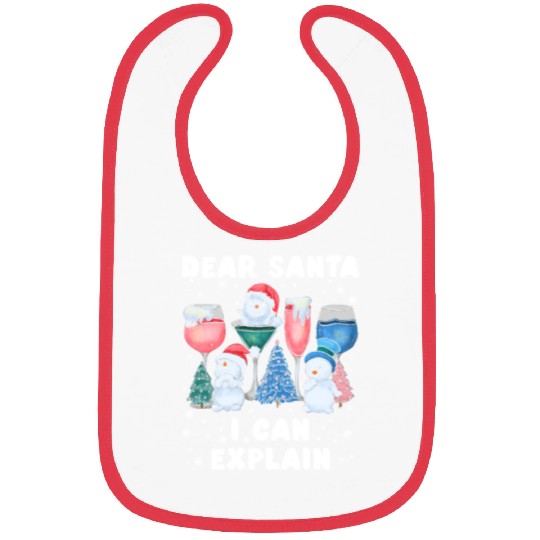 Schneemann Dear Santa I can Explain Funny Bibs